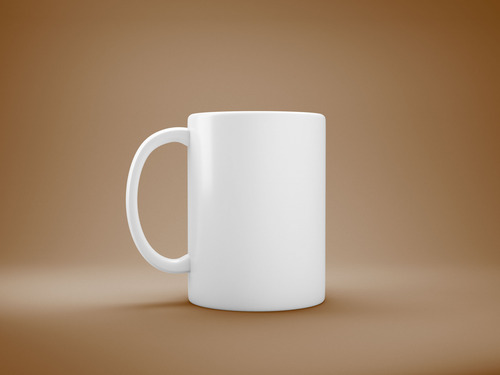 [TZ1234] Taza De Cerámica Blanca 600 Ml Rota